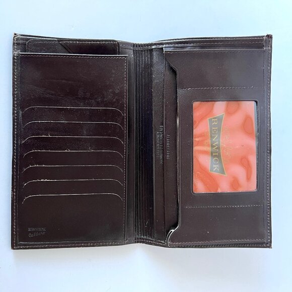 Vintage Renwick Caldero Brown Leather Travel Wallet, Made in Canada, EC! - Picture 7 of 16